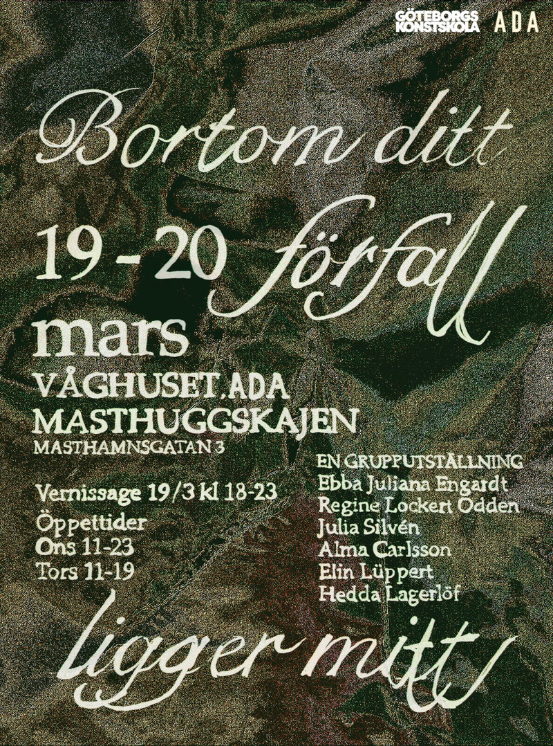 Bortom ditt förfall ligger mitt - Konstutställning. Vernissage 19/3 kl 18-23