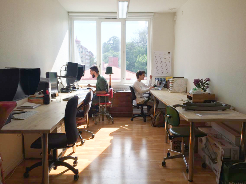 Kontorsplats i studio