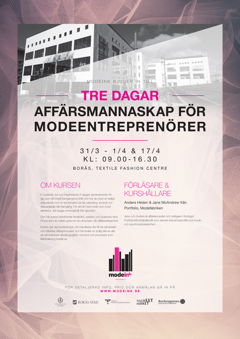 Tredagarskurs i affärsmannaskap för Modeentreprenörer