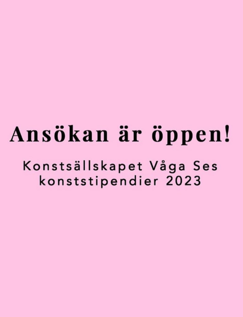 Sök konststipendium