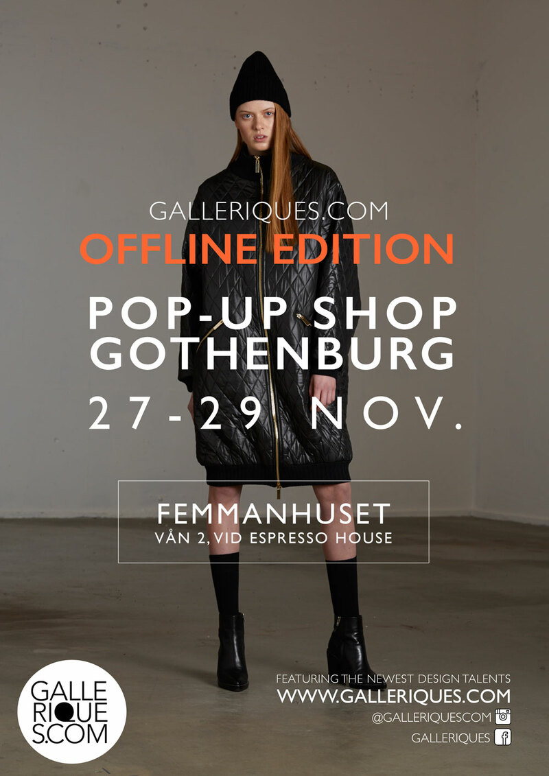 Öppningsevent av Design pop up butik 26 november kl 17.00 – Galleriques.com