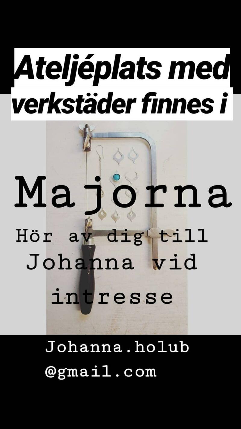 Ateljéplats med verkstäder finnes i majorna