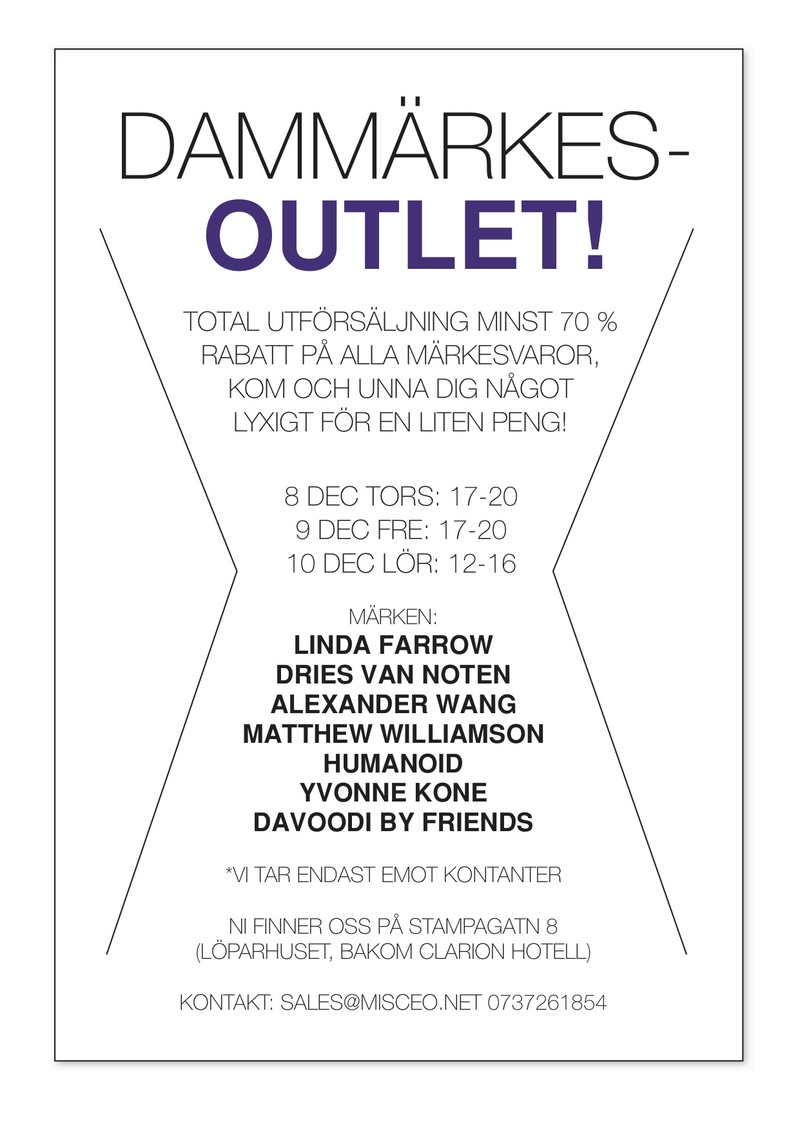 DAMMÄRKES-OUTLET