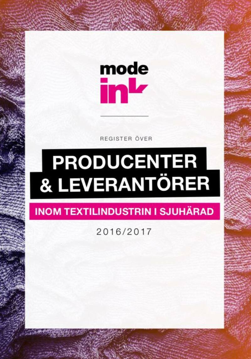 Modeinkubatorn lanserar register över textila producenter och leverantörer