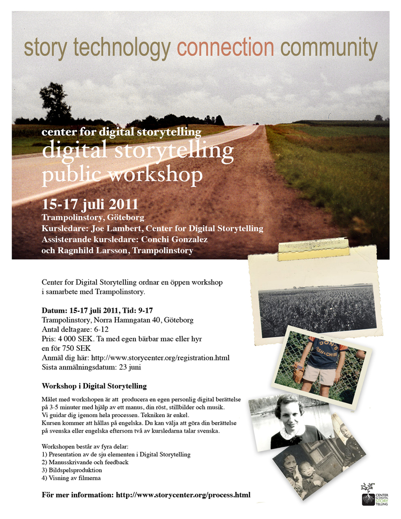 Workshop i digital storytelling 15-17 juli 2011