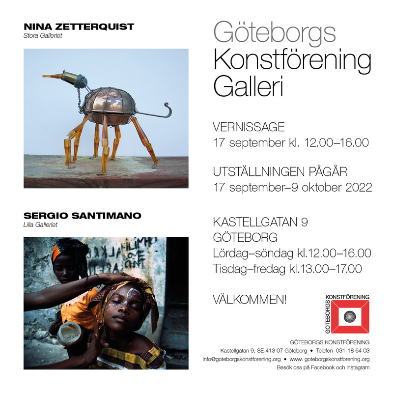 Vernissage Nina Zetterquist och Sérgio Santimano, Göteborgs Konstförening