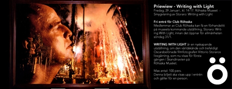 Röhsska Museet – Smygvisning av Storaro: Writing with Light