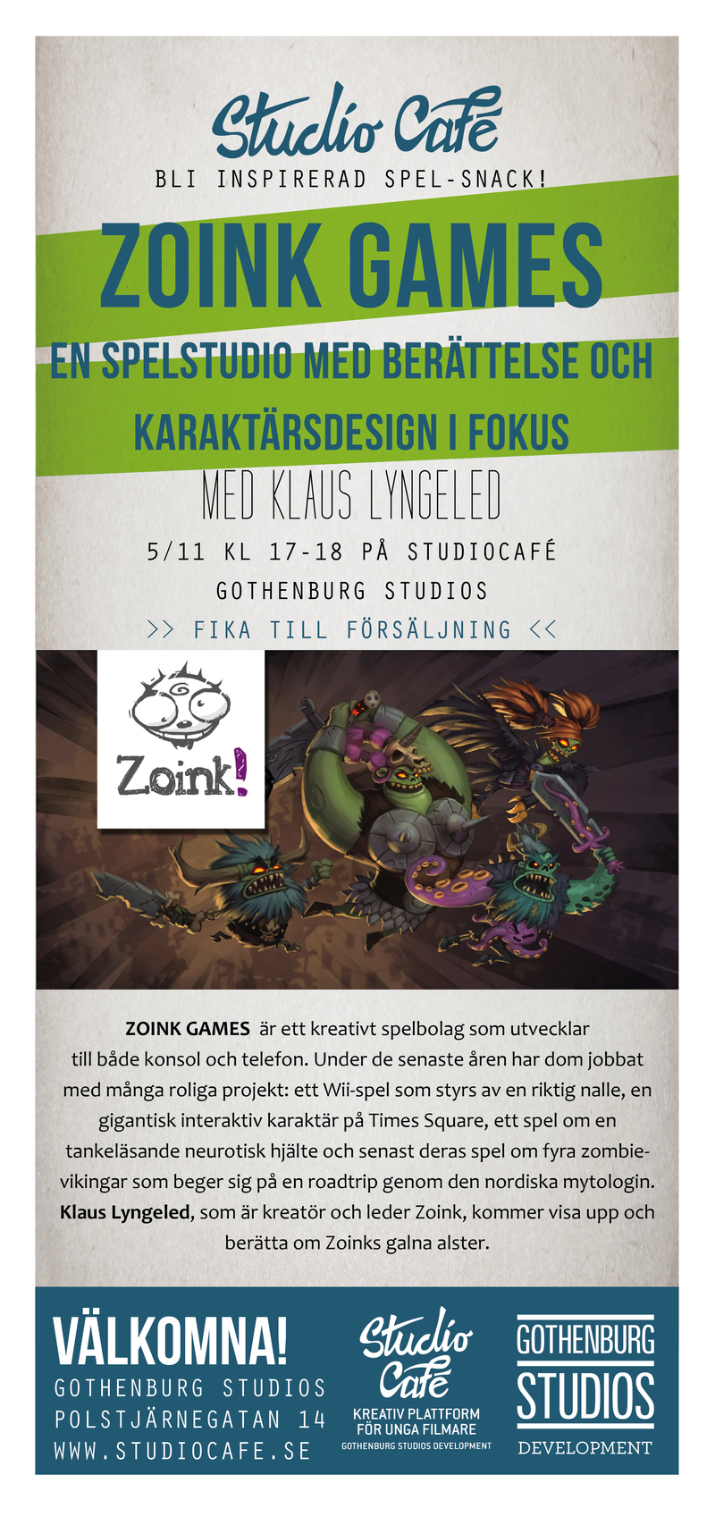 Bli Inspirerad spel-snack! Zoink Games