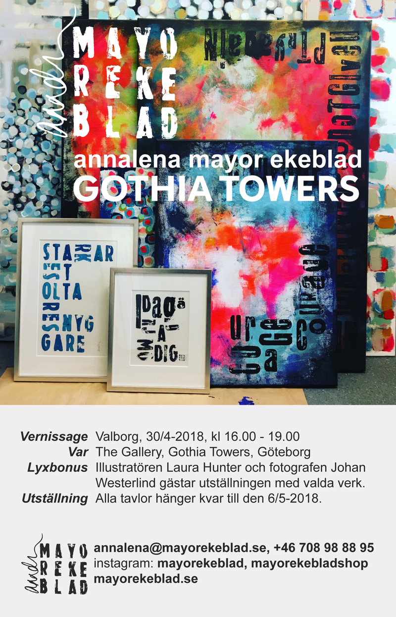 Valborgsvernissage på Gothia Towers med Anna Lena Mayor Ekeblad + vänner