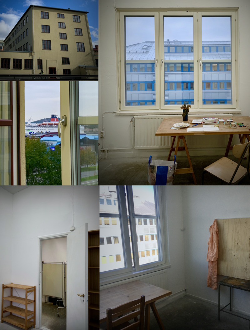 Ateljeplats i ett rum med stort fönster – GÖTEBORG