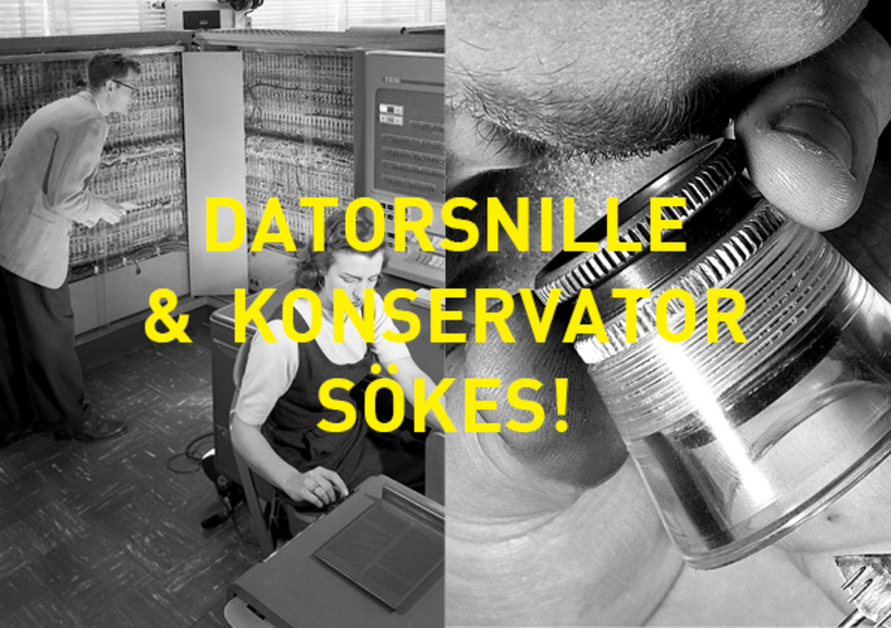 Röda Sten Konsthall söker datorsnille och konservator!