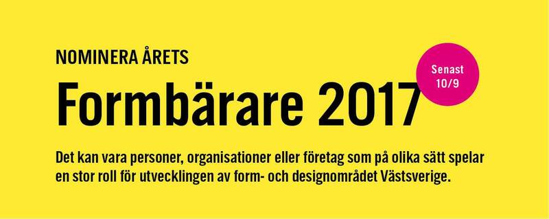 Nominera för insatser för västvensk form