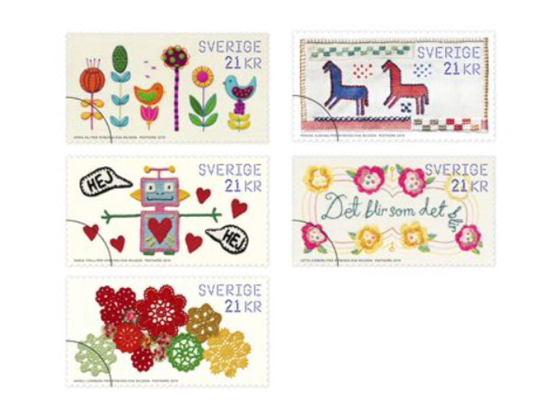 Slöjdkraft på våra frimärken