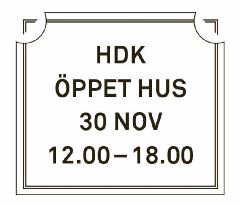 Öppet hus på HDK mfl på fredag