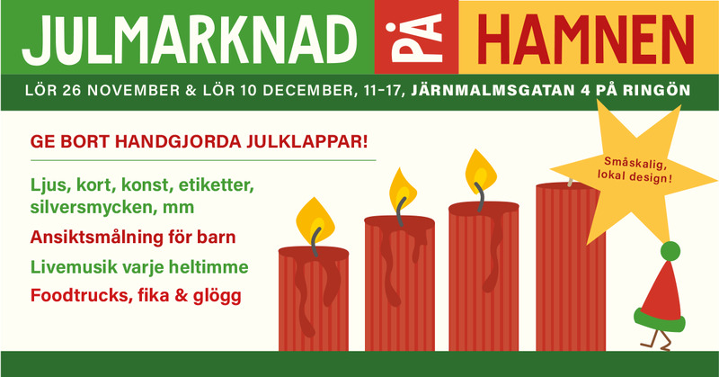 Julmarknad 26/11 och 10/12 på Hamnen, Ringön