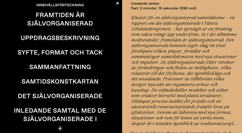 Mår samtidskonsten bäst av att självorganiseras?