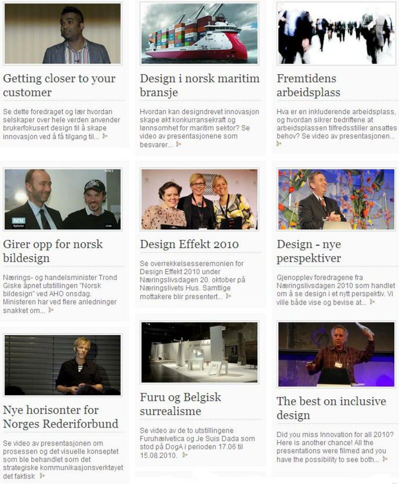 Om design, på Norska…
