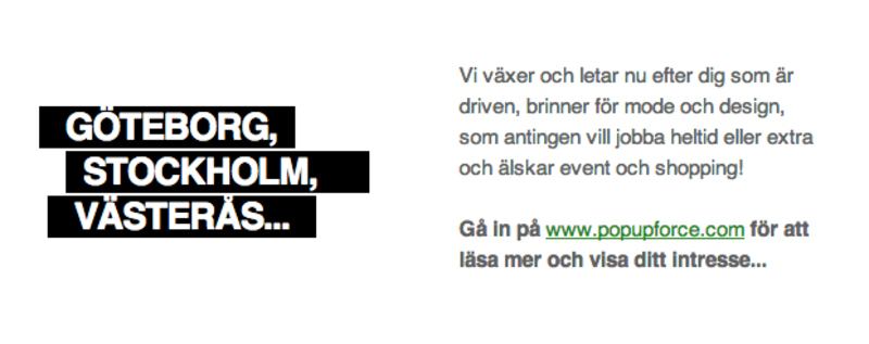 Gillar du mode, design, shopping och event?