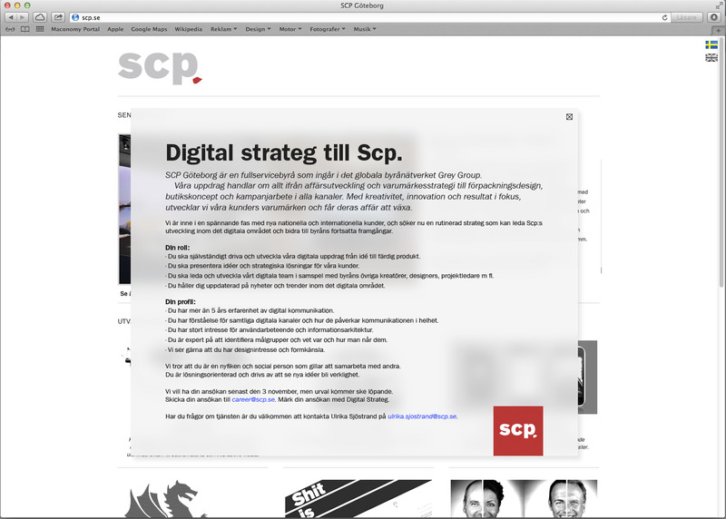 SCP söker Digital Strateg!