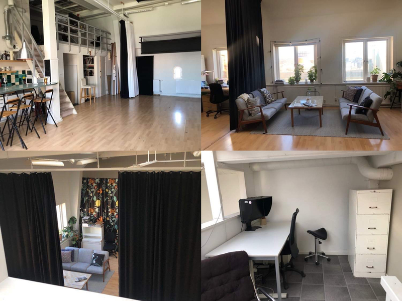 Ljus och fin studioplats uthyres i Verkstad 150, Majorna.