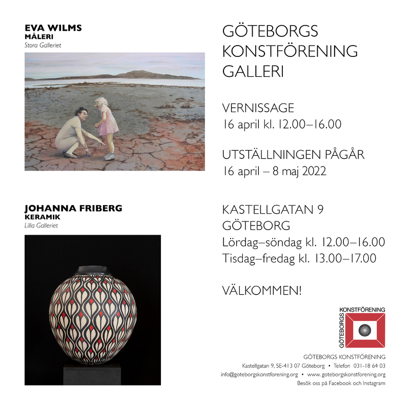 Vernissage Eva Wilms, Johanna Friberg 16 april