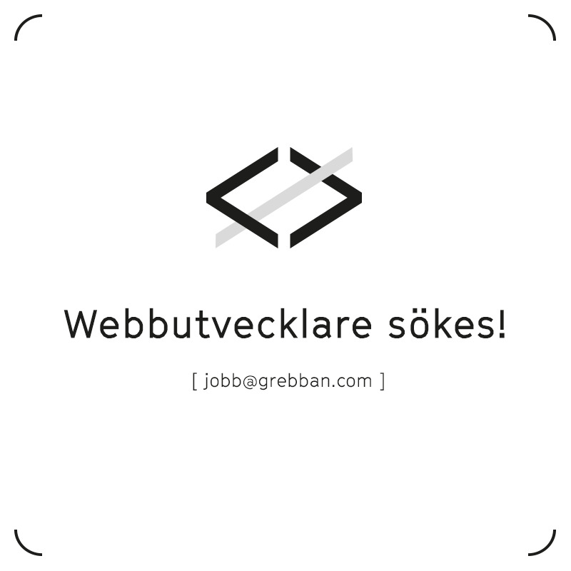Webbutvecklare sökes i centrala Göteborg!
